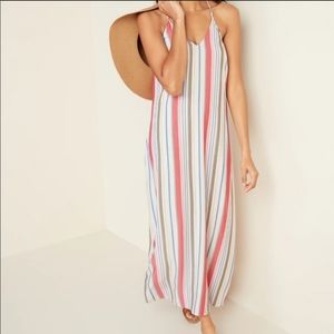 Beautiful striped maxi dress - XL Tall